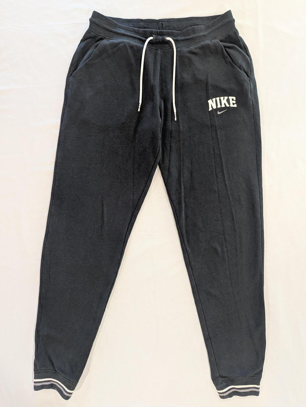 Nike Sweatpants Mens S Black French Terry Joggers Elastic Waist Pockets Athletic
